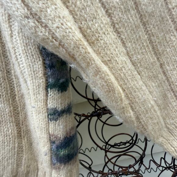 Vintage Croft and Barrow Wool Knit Zip Up Fair Isle Gorpcore Cardigan Sweater XL - Picture 7 of 10